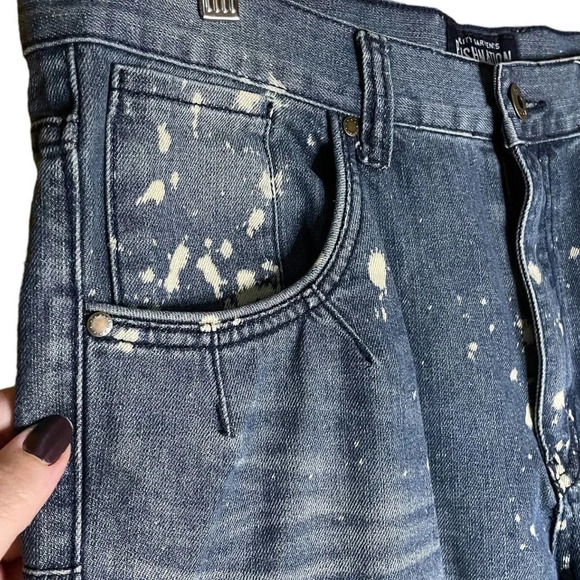 Parish Nation Men's Size 36 Bleach Splatter Distressed Jeans Funky - Picture 4 of 11
